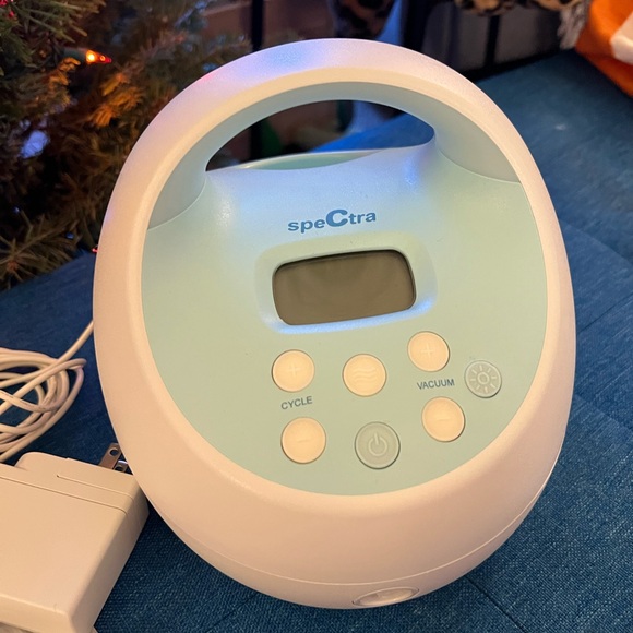 Spectra Baby Blue and White Breast Pump - Picture 2 of 5
